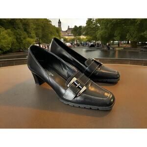 NEW Black Women's Pumps Heels Buckle Shoes Size 6.5 Casual Corner